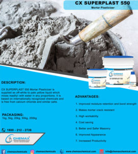 Chemax- CX-Superplast550 Construction Material Supplier India