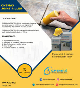 Floor tile adhesive- Chemax Jointfiller