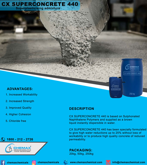 Construction chemical industry in india-CS-SUPERCONCRETE440
